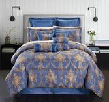 Hot Selling Romantic Wedding Quilt Jacquard Bedding Set 10PCS Comfoter Set