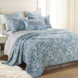 Cotton Rotary Print Quilt in Blue&Green (DO6064)