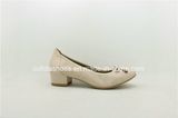 Comfort Medium Chunky Heel Leather Women Shoes