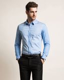 Man Shirt of blue Office Formal Man Shirt Work Uniform