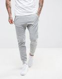 Men's Skinny Joggers with Panel Details in Gray