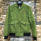 Fashion Light Weight Camo Green Man Bomber Jacket