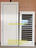 Aluminum Glass Shutter Door with Flyscreen