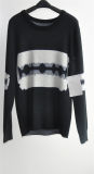 Men Round Neck Patterned Pullover Knitted Sweater