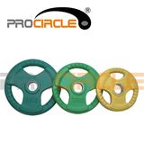 Rubber Coated Three Handle Grips Weight Plates (PC-WP1001)