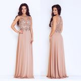 Ladies Elegance Evening Dresses with Round Neck Dress