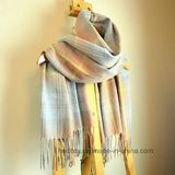 Scottish Tartan Woven Cashmere Imitation Lady Scarf / Stole (HWBA107)