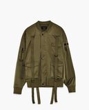 100% Cotton Canvas Bomber Jacket Mens