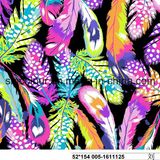 Colourful Feathers Design 80%Nylon 20%Spandex Printing for Ladies Swimwear