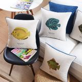 Custom Printed Cotton Linen Outside Pillow