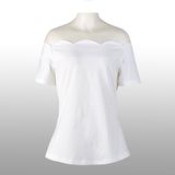 Custom Clothing Latest Design Girls Top Single White Tops