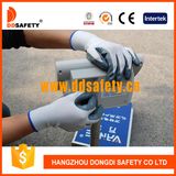 Ddsafety 2017 White Nylon Grey Nitrile Glove