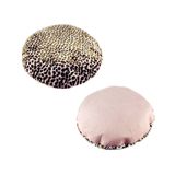 Leopard Print Plush Round Shape Dog Cushion