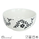 13cm White Porcelain with Full Decal Grass Rice Bowl