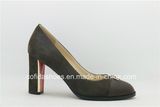 New Grey Leather Sexy High Heels Women Shoe