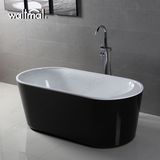 Color Black Skirt White Tub Free Standing Bath