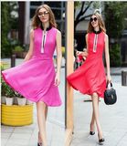 OEM Europe Style Patch Work Elegant Dress for Women