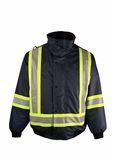 Wholesale Heavy Duty Mens Work Safety 3 in 1 Winter Parka Jacket with 4'' Reflective Tape