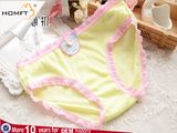 New Lacework Young Girls Air Hole Cotton Candy Underwear Soft Ventilate Cotton Panties