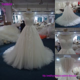 Real Sample Bridal Gown Cap Sleeve Wedding Dress 160609