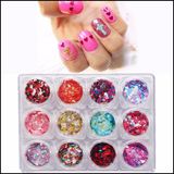 3D Hexagonal Gold Holo Shimmer Nail Salon Decor Glitter Flakes