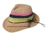 Children Handmade Paper Straw Fedora Hats (CPHC8002X)