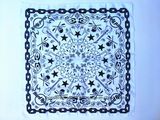 China Factory OEM Produce Customized Paisley Skull White Cotton Bandanna