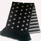 Star Jacquard Stripe Scarf