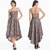 Phoebe Floral Lace Strappy High-Low Dress Women Clothes High Low Evening Dress