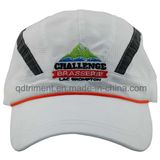 Reflective Stripe Peach-Skin Microfiber Embroidery Sport Racing Cap (DOCR0126)