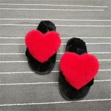 Women Wholesale Rabbit Fur Shoes Fashion Flip Flop Slipper