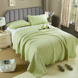 Washed Cotton Quilted Bed Spread, Quilted Coverlet