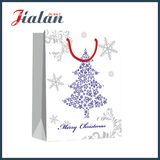 White Color Hot Stamping Paper Bag Christmas Gift Bag