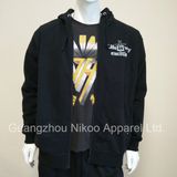 Custom Men Cotton Black Zipper Hoodie