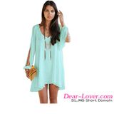 Sapphire Chiffon Leisure Mini Skater Jersey Dress