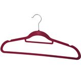 Wholesale Plastic Non Slip Velvet Flocked Clothes Hangers