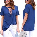 Fashion Women Leisure Loose Chiffon T-Shirt Clothes Blouse