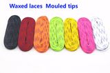 Custom Cotton Ice Hockey Skates Lace with Gold Aglets, 72 Inch Flat Ice Hockey Laces