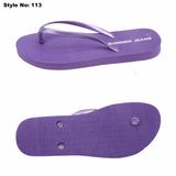 Latest Design Ladies PE Sole Rubber Strap Slippers for Women