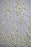 Factory Wholesale Hot Sale Bridal Fabric with Beaded Decorative
