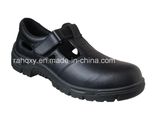 Shiny Smooth Leather Safety Shoes with Mesh Lining (HQ01031)