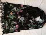 Cashmere Print Black Shawl