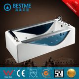 Top Seller 2 Sided Blue Glass Skirt Whirlpool Bathtub with Pillow (BT-A1019)