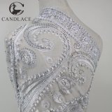 High Quality White 3D Lace Fabric Beaded