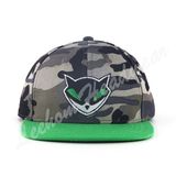 Kids Snapback Flat Brim Fiftted Camo Cap