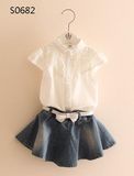 Kid Suit Summer Suit Sleeves Suit Fashion Suit Flower Suit 100% Cotton