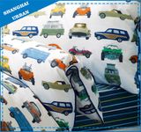 Kids Bedding Car Collection Cotton Bed Sheet Set