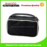 Portable Black Contents PU Makeup Bag Custom Logo with Zipper