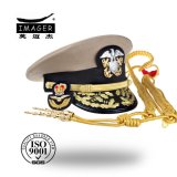 Honorable Customized Military Four Star General Headwear with Gold Embroidery