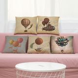 Balloons Print Linen Pillow Car Sofa Cushion Cover Office Nap Pillow